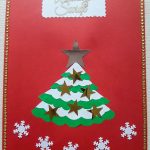 kartka świąteczna z choinkami