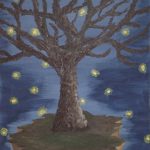Aniela Golimowska -Magiczne drzewo, akryl